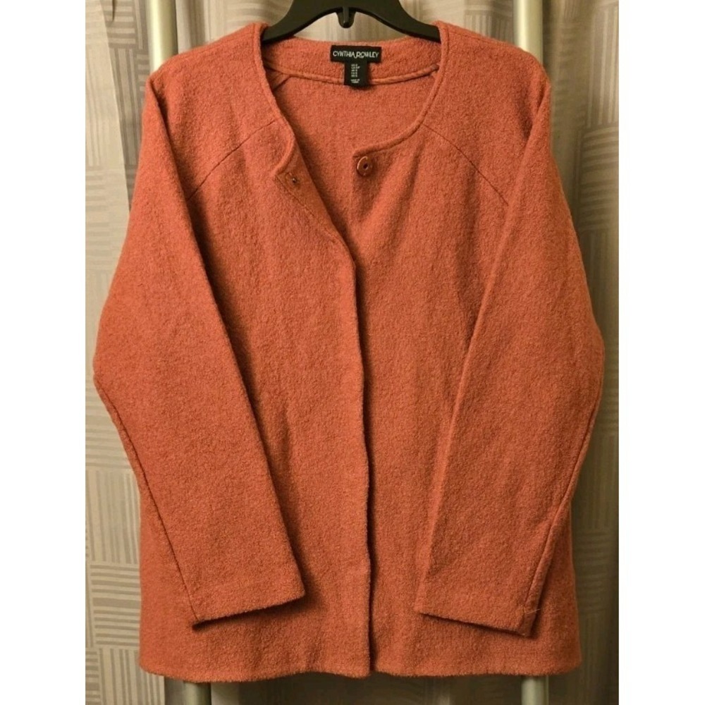 Cynthia Rowley Women's Wool Blend Coat With Snap Buttons Pumpkin Size‎ Small